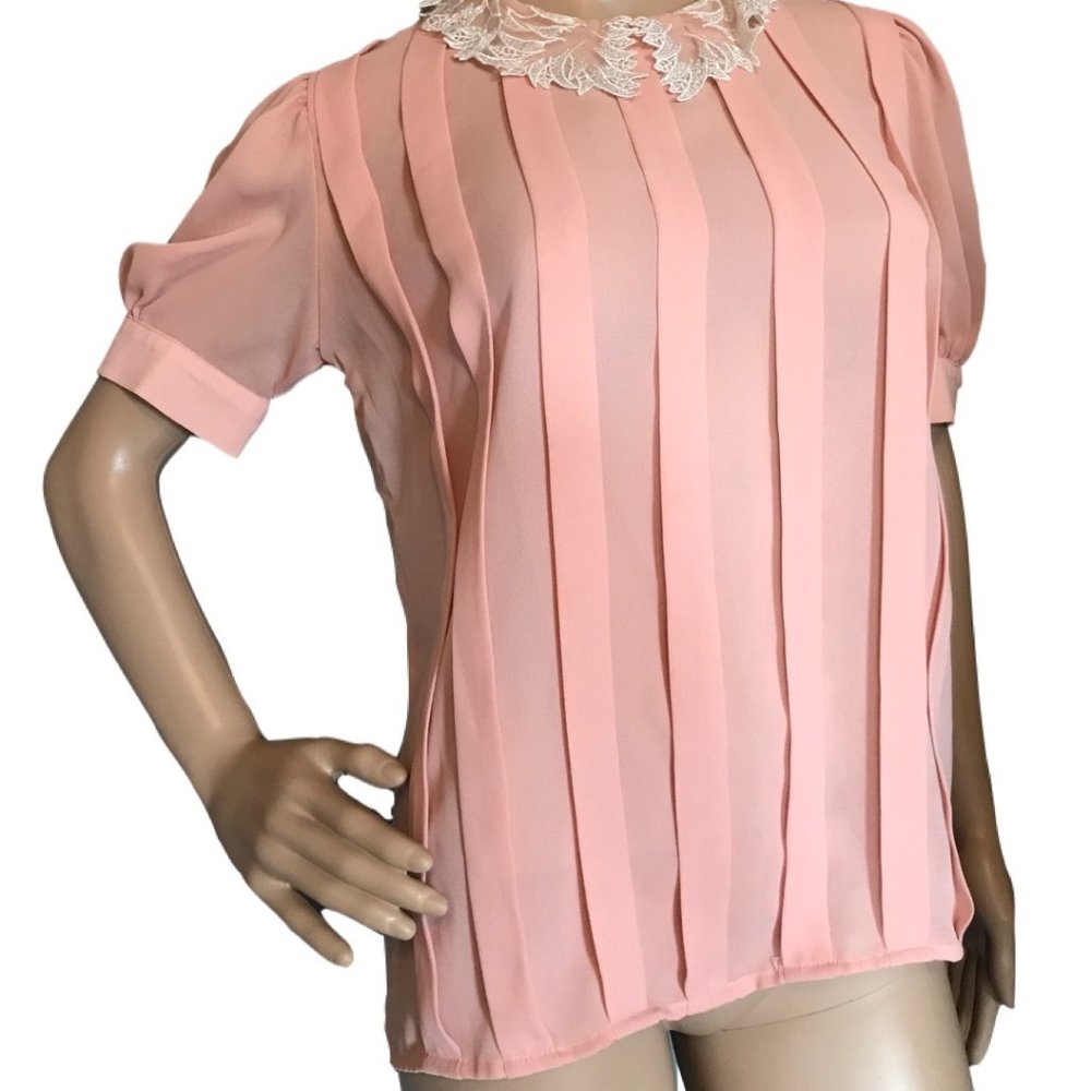 Vintage 80s Pleaded Blouse